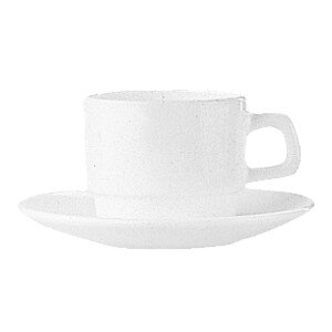 Чашка чайная «Ресторан»;стекло;250мл;D=85,H=70мм;белый COM- 3140207