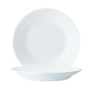 Тарелка глубокая «Ресторан»;стекло;400мл;D=225,H=35мм;белый COM- 3011304
