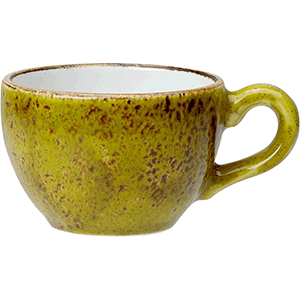 Чашка кофейная «Крафт Эппл»;фарфор;85мл;D=65,H=50,L=85мм;желто-зел. COM- 3131227
