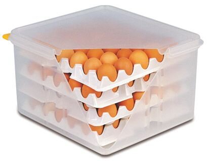 Контейнер для хранения яиц 35,4*32,5 см. h= 20 см. 8 лотков с крышкой APS /1/, MAG - 49094