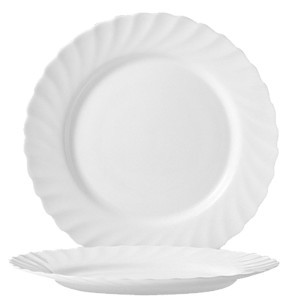 Блюдо «Трианон» круглое;стекло;D=275,H=25мм;белый COM- 3020305