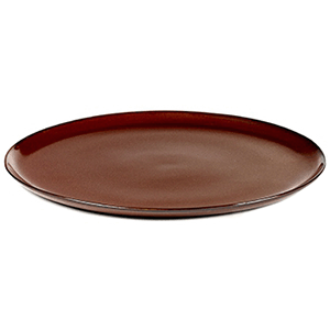 Тарелка мелкая;керамика;D=220,H=15мм;коричнев. COM- 3010984