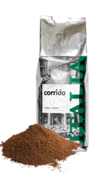 Кофе молотый свежей обжарки Corrida Italy 1 кг CA-052