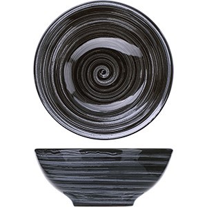 Салатник «Маренго»;керамика;300мл;D=135,H=55мм;черный,серый COM- 3032362