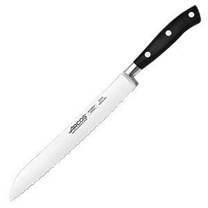 Нож для хлеба «Ривьера»;сталь нерж.,полиоксиметилен;,L=318/200,B=24мм;черный,металлич. COM- 4070592