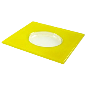 Тарелка «Хэло»;стекло;,L=24,B=24см;желт. COM- 3011430