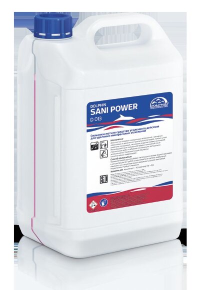 Набор средств, моющее для сантехники и туалетов 5 л. Dolphin Sani Power /3/, (3 ШТ в упаковке), MAG - 50452