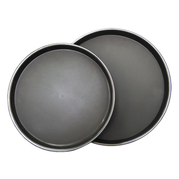 Поднос прорезиненный 40 см круглый черный пластик P.L. - BarWare, RIC - 90001058