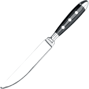 Нож для стейка «Дориа»;сталь нерж.;,L=21/11,B=1см;металлич.,черный COM- 3110278