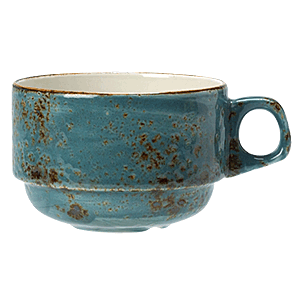 Чашка чайная «Крафт Блю»;фарфор;200мл;D=8,H=6см;синий,коричный COM- 3140667