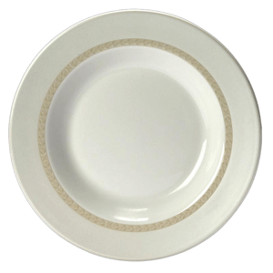 Тарелка для пасты «Антуанетт»;фарфор;0,5л;D=300,H=45мм;белый,олив. COM- 3012057
