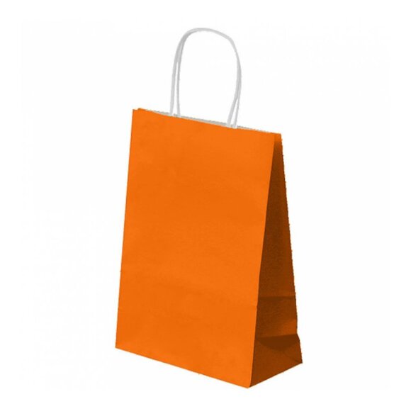 Пакет для покупок с ручками 26+14*32 см, апельсиновый, бумага, Garcia de PouИспания, RIC - 81211413
