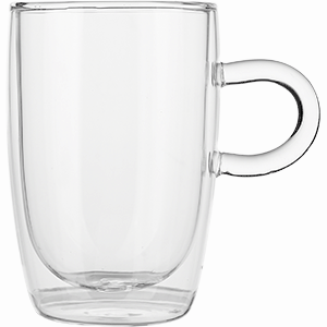 Кружка для горячих напитков «Проотель» двойные стенки;термост.стекло;300мл;D=77,H=118,L=115мм;прозр. COM- 3141099
