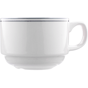 Чашка чайная «Лагуна»;фарфор;200мл;D=8,H=6см;белый,зелен. COM- 3140958
