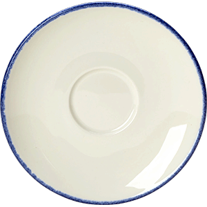 Блюдце «Блю Дэппл»;фарфор;D=125,H=15мм;белый,синий COM- 3022986