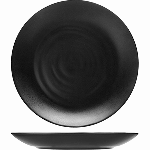 Тарелка;пластик;D=256,H=32мм;черный COM- 3012575