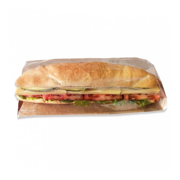 Пакет Panorama для сэндвича с окном 14+6*23 см, крафт-бумага, 250 шт/уп, Garcia de Pou, RIC - 81210620