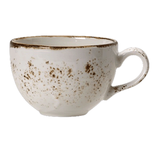 Чашка чайная «Крафт Вайт»;фарфор;455мл;D=120,H=85мм;белый,коричнев. COM- 3140105