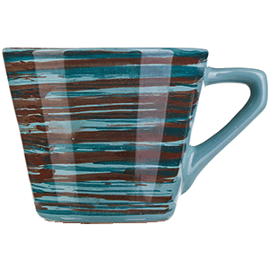 Чашка чайная «Скандинавия»;керамика;200мл;D=8,H=7см;голуб.,коричнев. COM- 3141437