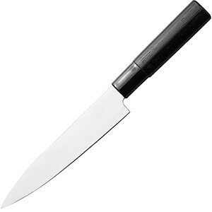 Нож кухонный универсальный;сталь нерж.,дерево;,L=265/150,B=28мм;металлич.,черный COM- 4072460