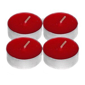 Свечи «Таблетки»[100шт];воск,алюмин.;D=4,H=4см;красный COM- 3200388