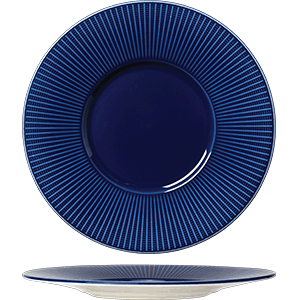 Тарелка «Виллоу Азур» мелкая с широким бортом;фарфор;D=285,H=25мм;синий COM- 3013237