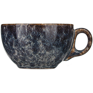 Чашка чайная «Стоун»;фарфор;260мл;,H=7см;синий,коричнев. COM- 3130681