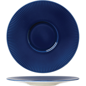 Тарелка «Виллоу Азур» мелкая с широким бортом;фарфор;D=285,H=25мм;синий COM- 3013238