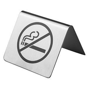 Табличка «Не курить»;сталь нерж.;,H=45,L=60,B=60мм;металлич. COM- 2130705