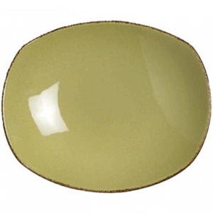 Тарелка глубокая «Террамеса Олива»;фарфор;,H=55,L=255,B=240мм;олив. COM- 3011644