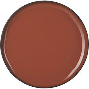 Тарелка «Карактэр» с высоким бортом;керамика;D=21,H=2см;красный,коричнев. COM- 3013468