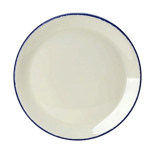 Тарелка «Блю Дэппл» мелкая;фарфор;D=203,H=15мм;белый,синий COM- 3010424