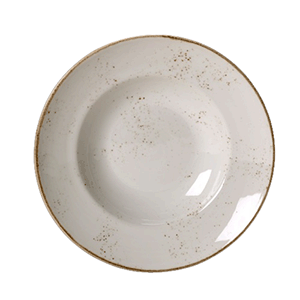 Тарелка для пасты «Крафт Вайт»;фарфор;320мл;D=27,H=5см;белый,коричнев. COM- 3011694