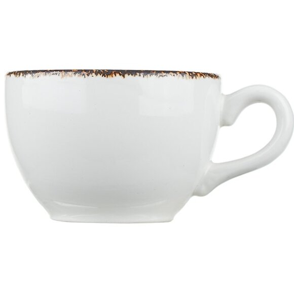 Чашка кофейная «Браун Дэппл»;фарфор;85мл;D=65,H=50мм;белый,коричнев. COM- 3130731