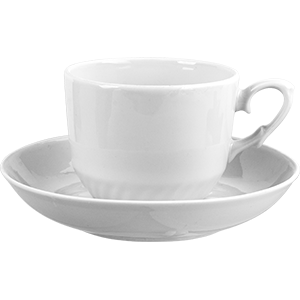 Чайная пара «Тюльпан»;фарфор;250мл;D=87,H=70мм;белый COM- 3141118