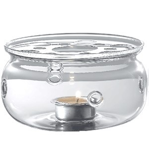 Комплект д/подогрева чайника;стекло,сталь нерж.;D=138,H=77мм;прозр.,серебрян. COM- 2121114
