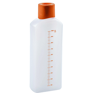 Бутылка мерная для сиропа с крышкой;пластик;1л;,H=275,L=100,B=56мм;матовый COM- 3101015