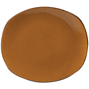 Тарелка «Террамеса мастед» мелкая овальная;фарфор;,H=30,L=305,B=260мм;св.корич. COM- 3012026