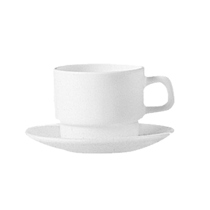 Чашка чайная «Ресторан»;стекло;190мл;D=77,H=73мм;белый COM- 3140208