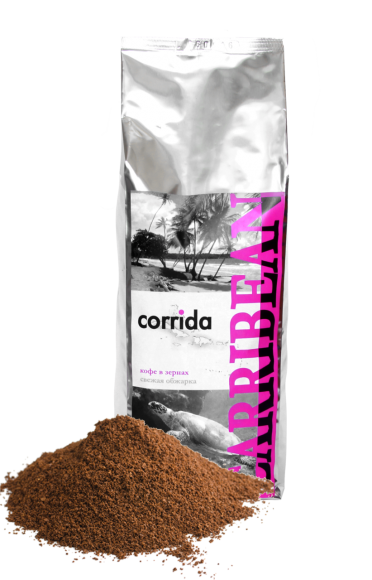 Кофе молотый свежей обжарки Corrida Carribean blend 1 кг CA-037
