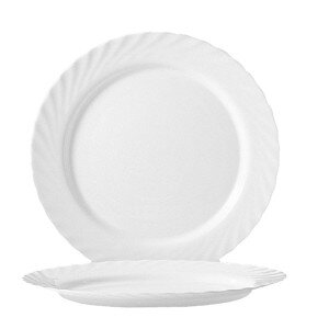 Блюдо «Трианон» круглое;стекло;D=31,H=2см;белый COM- 3020405