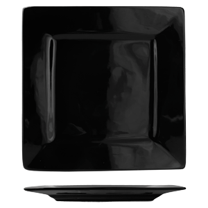 Тарелка «Кунстверк» квадратная;фарфор;,H=20,L=255,B=255мм;черный COM- 3011572
