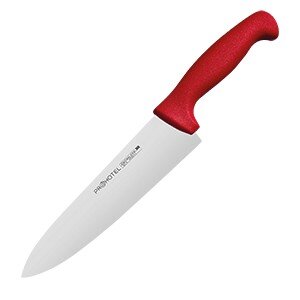 Нож поварской «Проотель»;сталь нерж.,пластик;,L=340/200,B=45мм;красный,металлич. COM- 4071963