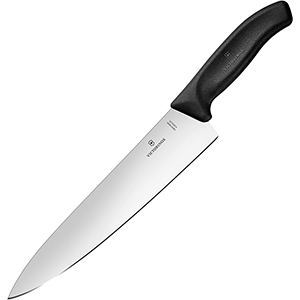 Нож поварской;сталь нерж.,полипроп.;,L=386/255,B=53мм;черный,металлич. COM- 04070246-У1