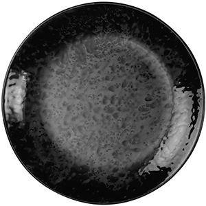 Тарелка мелкая «Нанокрем Блэк»;фарфор;D=270,H=26мм;черный COM- 03014428