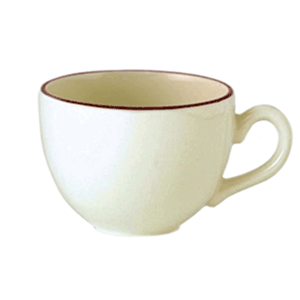 Чашка кофейная «Кларет»;фарфор;85мл;D=65,H=50,L=85мм;бежев.,бордо COM- 3130250