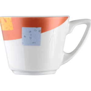 Чашка кофейная «Зен»;фарфор;85мл;D=60,H=50,L=85мм;белый,оранжев. COM- 3130370