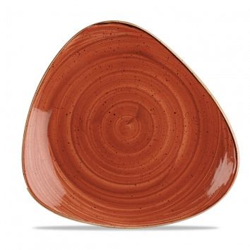 Тарелка мелкая треугольная 26,5см без борта stonecast цвет spiced orange
