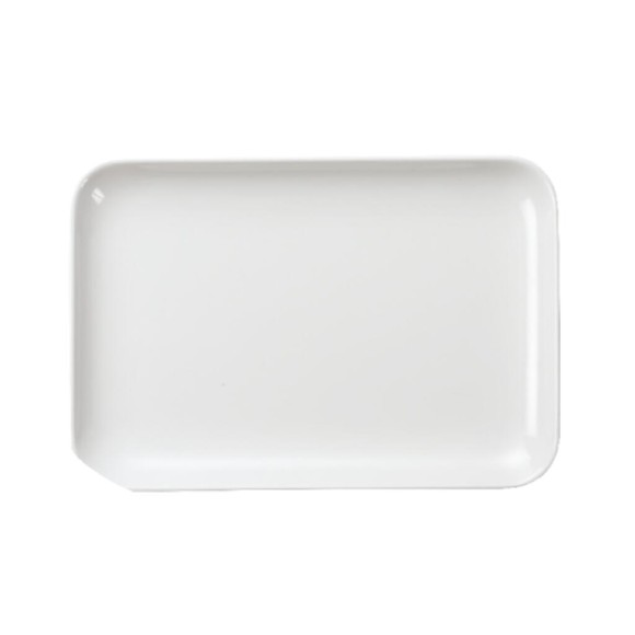 Блюдо 24,8*17,1*1,9 см прямоуг. с бортом White пластик меламин , RIC - 81229955