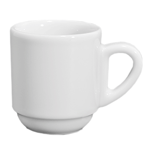 Чашка кофейная «Бистро»;фарфор;80мл;D=55мм;белый COM- 3130559